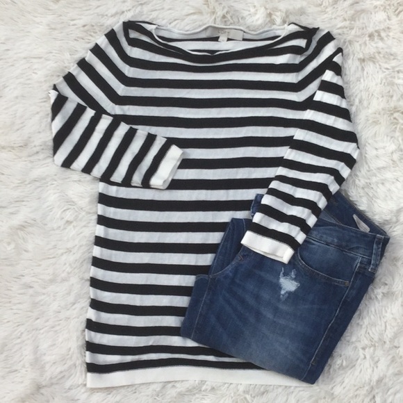 LOFT Sweaters - Loft Sweater 💗 Black & White Stripe